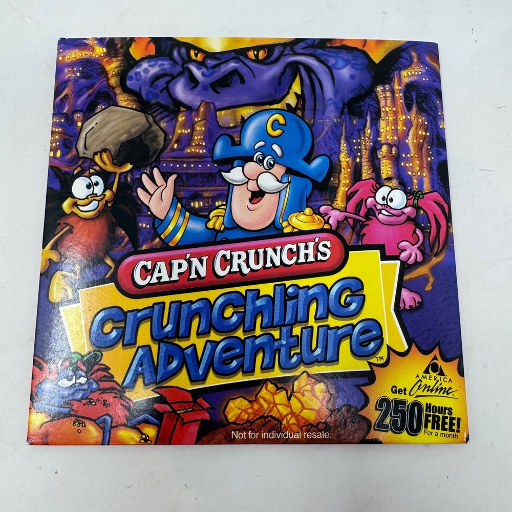 Cap'n Crunch's Crunchling Adventure PC CD-ROM 1999 Cereal Premium Retro Game